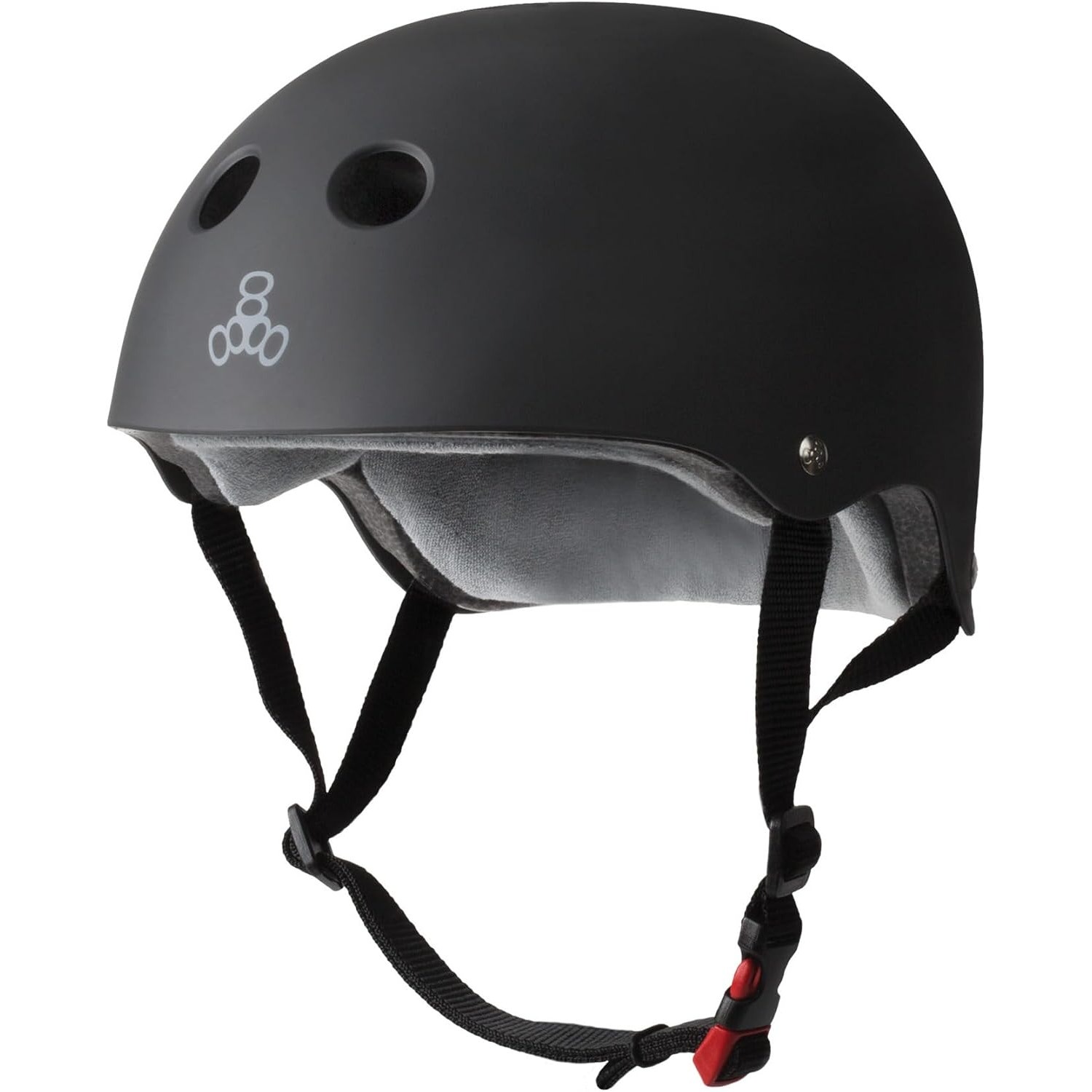 Triple Eight Certified Sweatsaver Helmet For Skateboarding - Black Matte